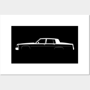 Cadillac Fleetwood Brougham (1977) Silhouette Posters and Art